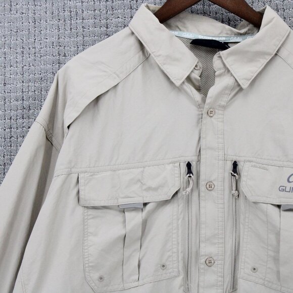 CABELAS Guidewear Shirt Mens 2XL Beige Button Down Performance Outdoor Hiking - Picture 4 of 9